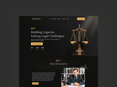 Law Firm Landing Page UI – Professional Legal Web Design attorney landing page ui ui