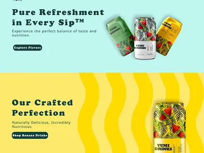 Food and drink ecommerce website design page