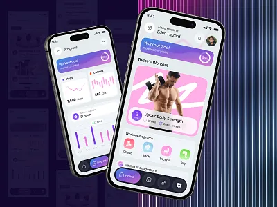 Quantafit - AI Fitness app aiapp app app ui design ecommerce figma fitnessapp health tech healthtech landing page design mobile design mobileui saas ui ui design ui ux design uidesign uxdesign web design website design