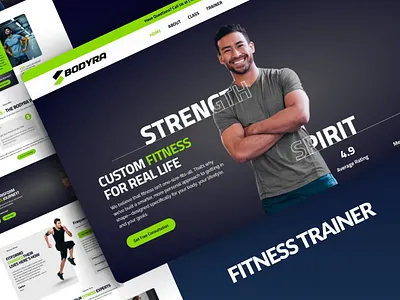 Bodyra — Personal Fitness Trainer Web Design Template branding elementor landing page landingpage webdesign wordpress yoga studio