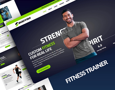 Bodyra — Personal Fitness Trainer Web Design Template branding elementor landing page landingpage webdesign wordpress yoga studio