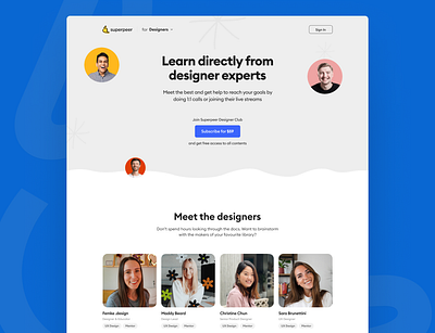 Landing page for designer mentors 1:1 calls clean designer education landing marketing mentor