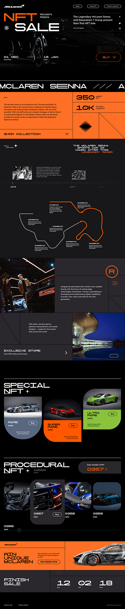 McLaren NFT Sale car crypto design desktop design mclaren nft ui uidesign web