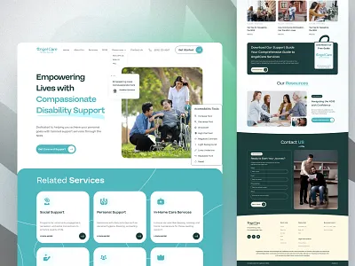 Compassionate Disability Support Platform accessibility charity clean compassion disabilitysupport figma healthcare illustration landingpage ndis nonprofit responsive socialimpact ui uidesign uiux ux uxdesign webapp webdesign