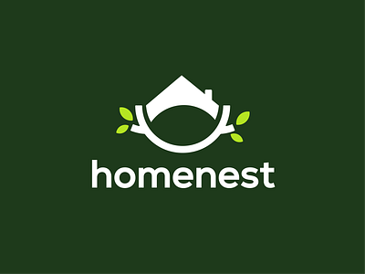Homenest — Nature Meets Comfort branding business logo clean design company logo creative logo design illustration logo logo design professional logo real estate ui visual identity