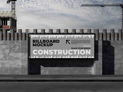 Billboard Construction 3d 3d rendering billboard board branding construction design graphic design illustration logo mockup mockup template mrfauzi presentation template vector