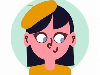 Emily in Paris animation character motion graphics rive