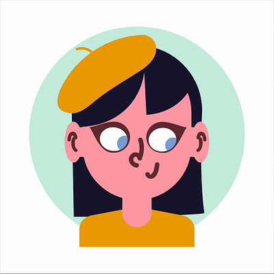 Emily in Paris animation character motion graphics rive