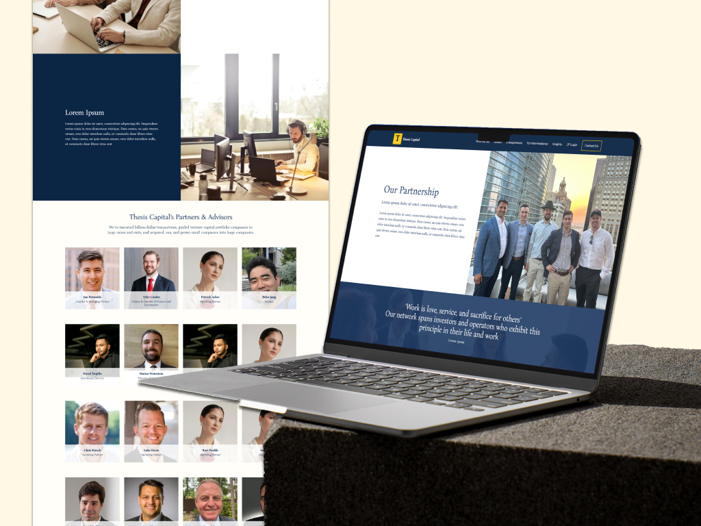 Thesis Capital: Simple yet Creative Webflow Landing Page Layout branding design illustration landing page landing page ui saas landing page uiux webflow website template