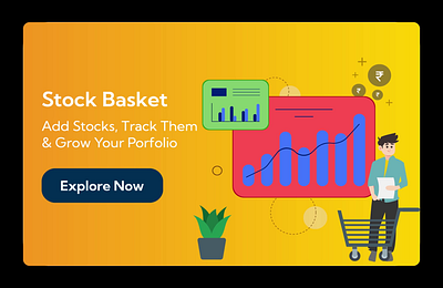 Stock Basket Motion Video animation branding design graphic design illustration logo motion graphics typography ui vector