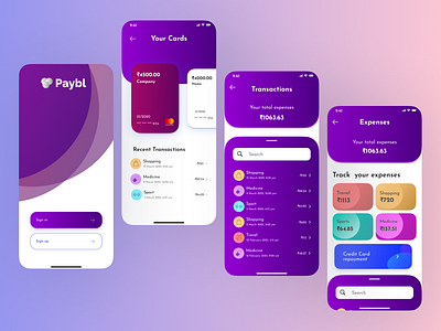 Paybl – Smart Payment & Expense Tracker UI design figma ui ux