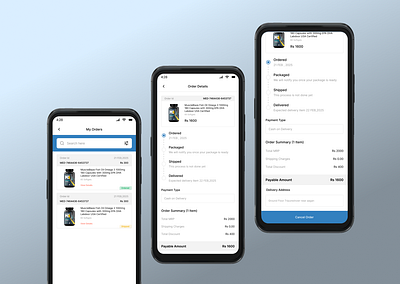 Order Details & Tracking appdesign ecommerce ecommerceapp mobileapp order orderdetails productdesign track tracking trackorder ui uidesign ux uxdesign