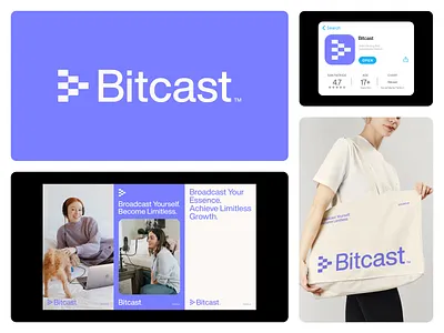 Bitcast™ bit brand branding design icon logo logodesign minimal pixel playicon podcast sound