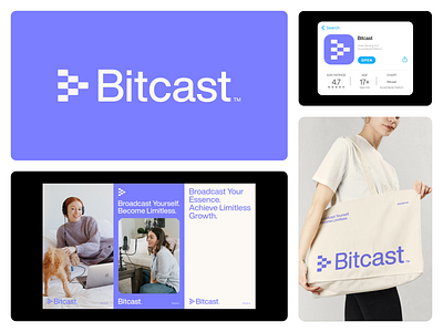 Bitcast™ bit brand branding design icon logo logodesign minimal pixel playicon podcast sound