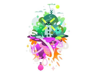 Card game concept abstract asmodee cardgame cartoon character design illustration vector zutto