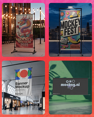 👀 Looking for realistic & modern banner mockups? 3d animation bannner branding graphic design logo mockups motion graphics ui