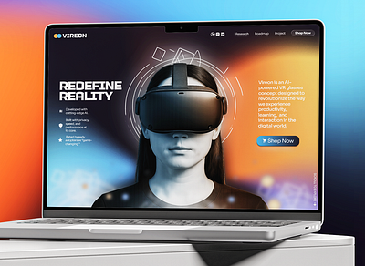 VIREON 3d 3d web ai website best web design branding cool website creative website design figma future web graphic design hero design logo typography ui vr website web web design web design inspiration web ui