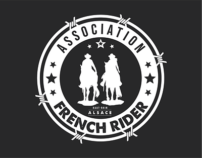Logo pour une association de cavalier version condensée #2 branding design graphic design illustration logo typography