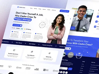 Scalable Virtual Assistant & Project Management Website asana automation businesssupport businesstools notion outsourcing productivity projectmanagement remotework slack teamwork ui uidesign uiux ux uxdesign virtualassistant webdesign workflow