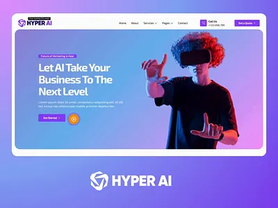 Hyper AI – AI Marketing Agency Website Design Template ai ai marketing artificial intelligence automation elementor it service landing page landingpage machine modern robot robotics techno technology ui webdesign wordpress