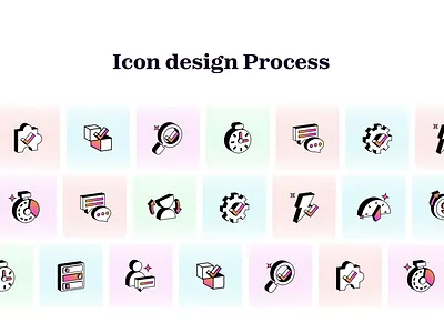 Icon Design Process icon design ui visual design