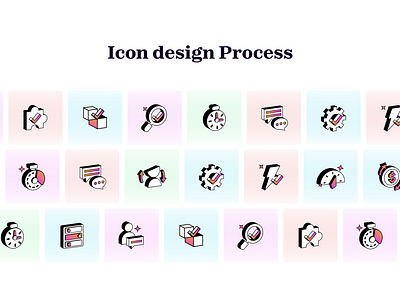 Icon Design Process icon design ui visual design