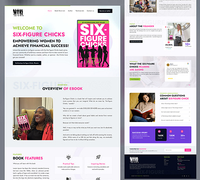 Six-Figure Chicks Landing Page Design books branding design graphic design illustration landing page logo psd six figure chicks ui