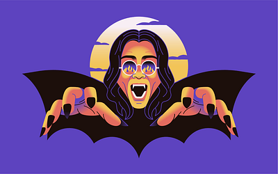 Thank you, Ozzy. art artwork band black sabbath bold dark design digital art flat illustration illustrator key art logo metal music ozzy retro rock texture vector