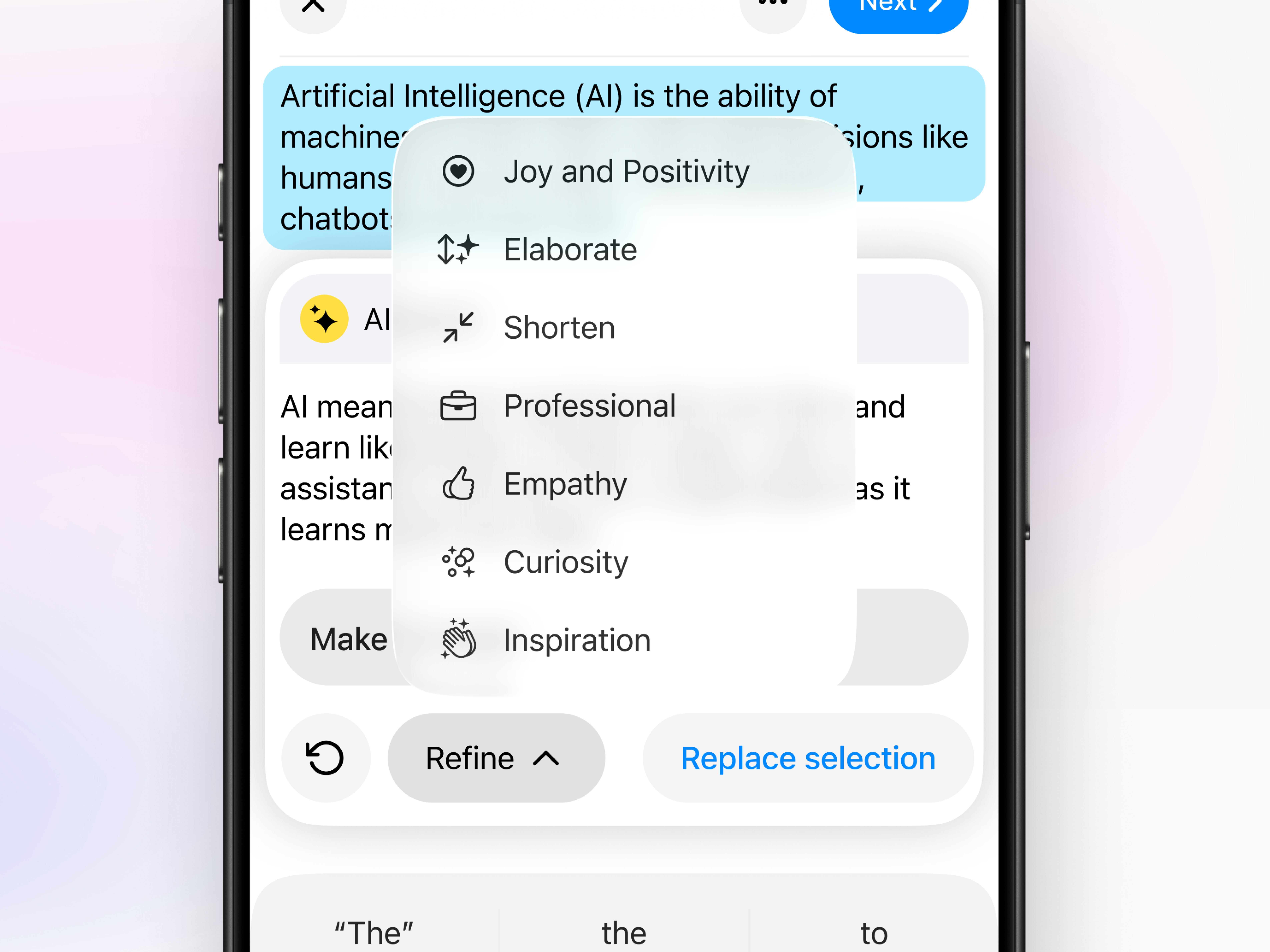 Ai assist ai apple fluidity ios 26 liquid glass machine learning software sudhan suggest