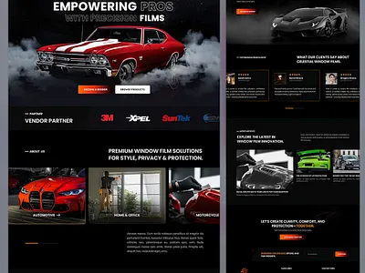 Celestial Window Films Landing Page Design branding celestial window films design graphic design illustration landing page design logo psd ui ux vector
