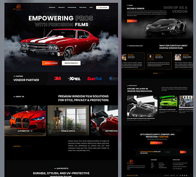 Celestial Window Films Landing Page Design branding celestial window films design graphic design illustration landing page design logo psd ui ux vector