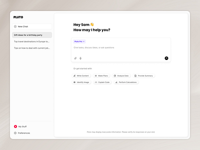 AI Chat ai app chat product design recommendation suggestion ui ux