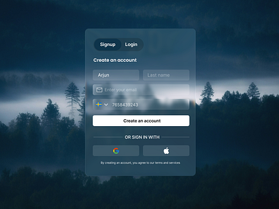 Liquid glass ui concept ui
