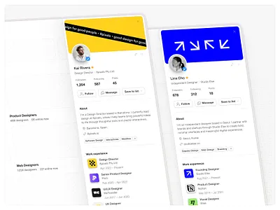 Profile — Untitled UI bio product design profile social media social profile ui design user interface