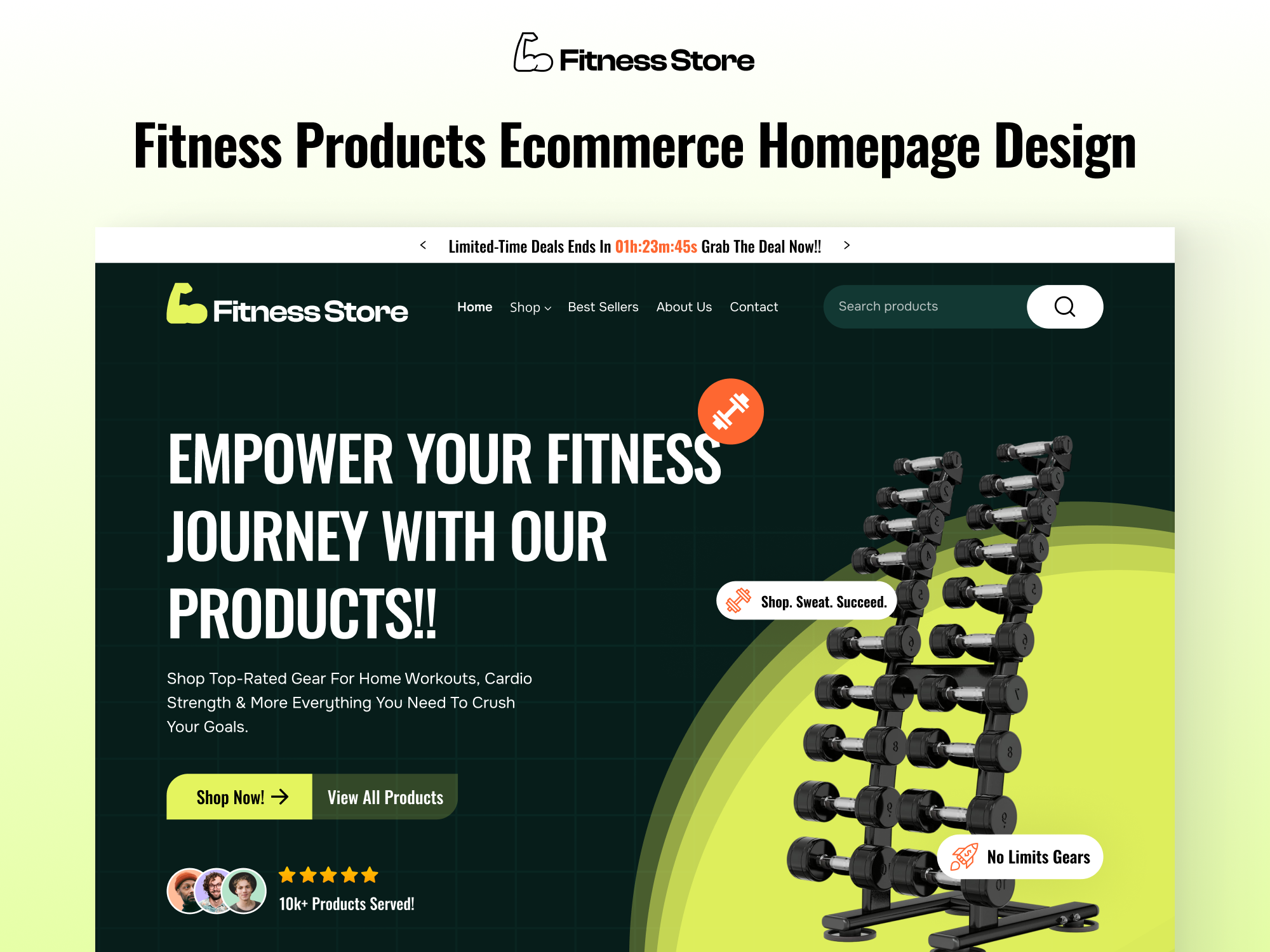 Modern Fitness E-commerce landing page app ecommerce ecommerce homepage fitness fitness app fitness homepage fitness ui fitness website gym gym website landing page design landing page design ui uxui