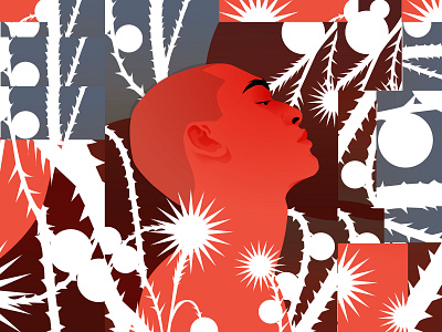 2441 abstract abstract pattern composition design illustration laconic lines man man illustration minimal pattern portrait portrait illustration poster shaved shaved head skin skin head vector vector illustration