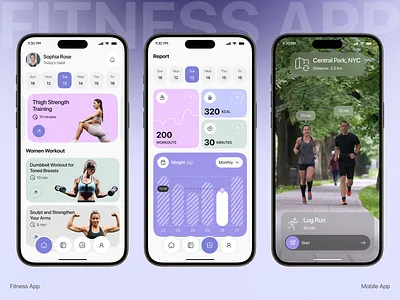 Workout Tracker & Personal Training App – Fitness UI Design app app design fitness motivation fitness tracker gym app ios mobile mobile app personal training app smart fitness app training workout workout app workout planner