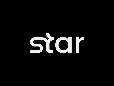 star logo logo design monochrome negative space space sparke sparkle star typography wordmark wordmark design