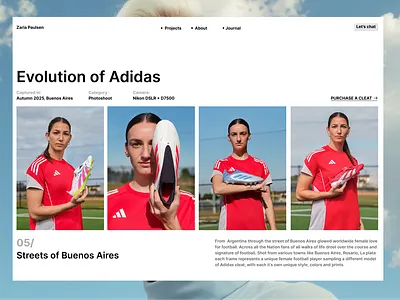 Photographer's portfolio website Design design ui ux web design website