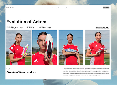 Photographer's portfolio website Design design ui ux web design website
