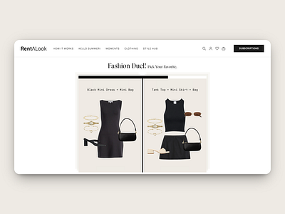 Fashion E-Commerce Website Design — Fashion Duels branding design ecommercedesign graphic design illustration logo ui ux uxdesign vector
