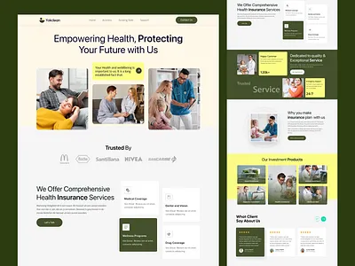 Healthcare landing page design clinic design health health care homepage landingpage logo trendy design ui ux website