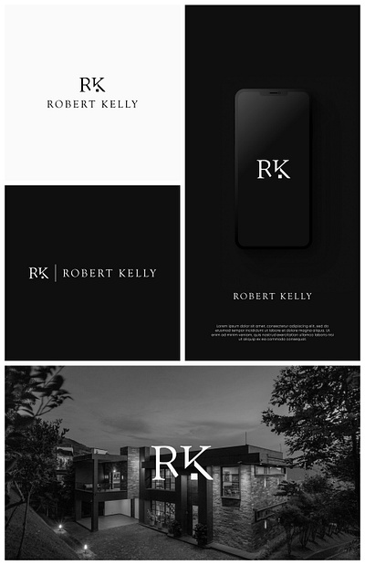 Timeless, Elegant Branding for Robert Kelly architecturebranding brandidentity elegantdesign graphicdesigner logodesign minimalluxury monogramdesign premiumbranding visualidentity