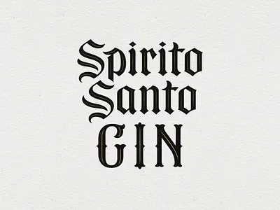 Spirito Santo Gin branding calligraphy customlettering hand lettering lettering logo logotype type typography