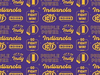 School Spirit Pattern fight win high school indianola pattern purple power school school spirit