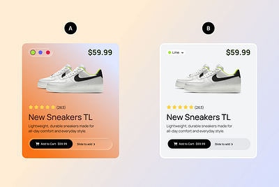 Product Cards Variations card ecommerce product ui