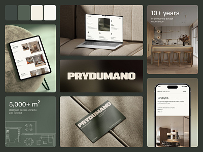 Branding for Prydumano — Interior Spaces archhitecture brand identity branding interior design logo property real estate ui ux web design