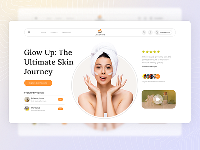 LuxeAura Landing Page Design branding uidesign uiux