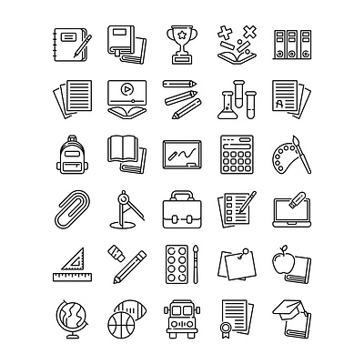 Back To School Line Icon back to school books icon icon set illustration line school study vector