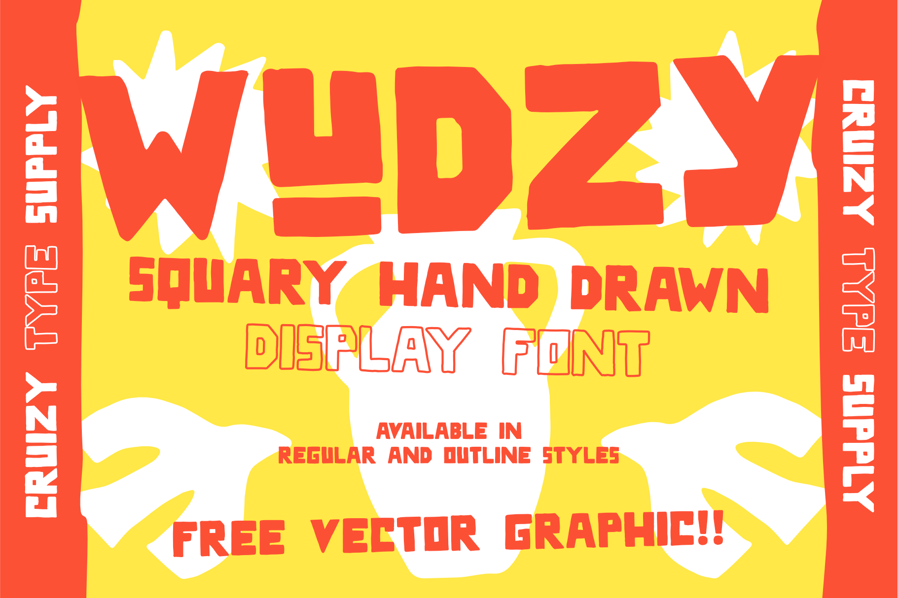 WUDZY - Handdrawn Display Font branding display font font handdrawn font illustration sketch font typography